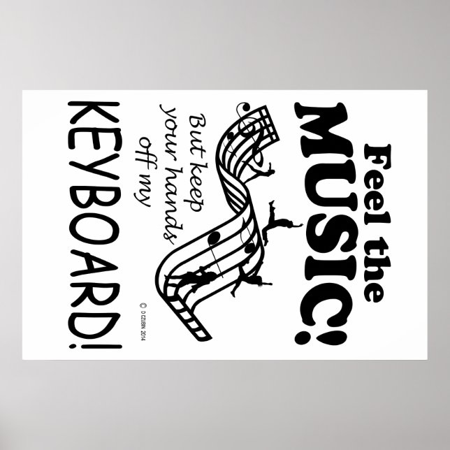 Die Tastatur spürt die Musik Poster (Vorne)
