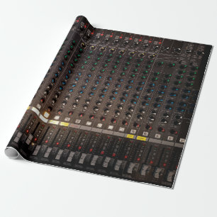 Die Taste am Audio-Mixer Geschenkpapier