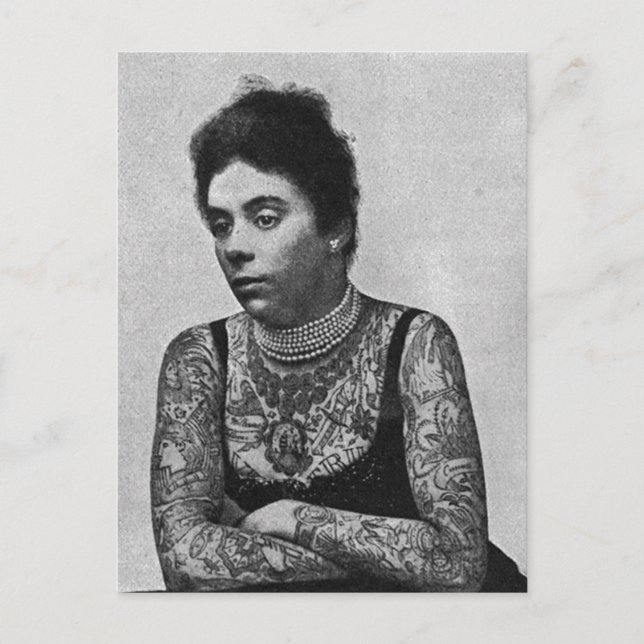 Die tätowierte Mrs. Williams Postkarte (Vorderseite)