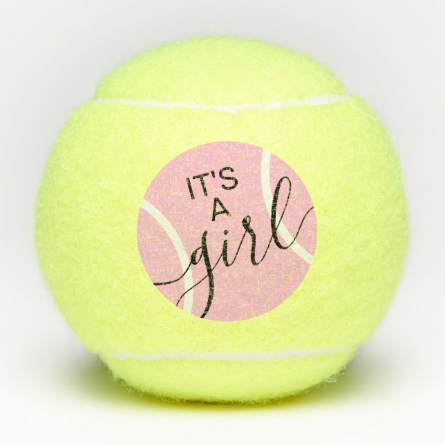 Die Tatsache, dass ein Mädchen eine Dusche mit ros Tennisbälle (Vorderseite)