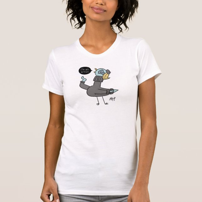 Die Taube, die ich bin ein T - Shirt der Künstleri (Vorderseite)