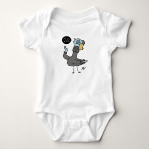 Die Taube, die ich bin ein weißer Baby-Bodysuit fü Baby Strampler
