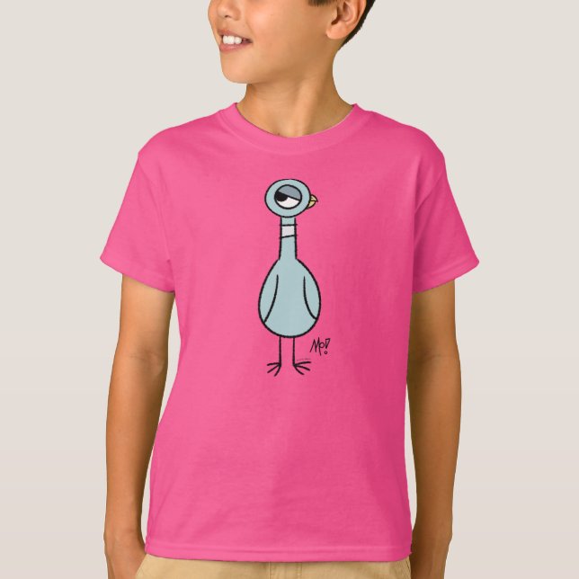 Die Taubenseite des Auges Kids Pink T-Shirt (Vorderseite)