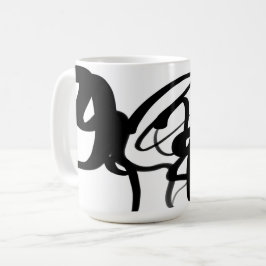 Die Taucher: Abstrakt Schwarz und Weiß Kaffeetasse