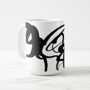 Die Taucher: Abstrakt Schwarz und Weiß Kaffeetasse