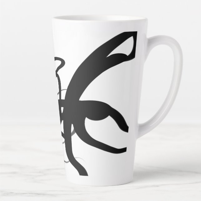 Die Taucher: Abstrakt Schwarz und Weiß Milchtasse (Rechts)