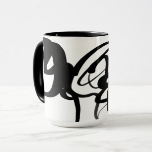 Die Taucher: Abstrakt Schwarz und Weiß Tasse