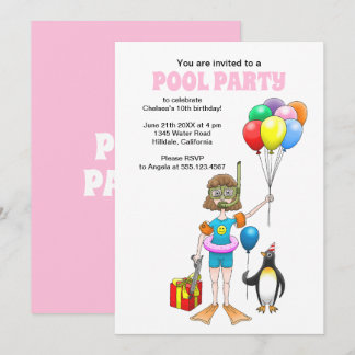 Die Taucherin und der Pinguin Einladung