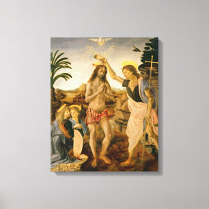 Die Taufe Christi durch Johannes den Taufenden Leinwanddruck