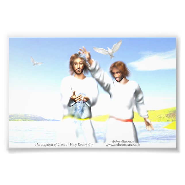 Die Taufe Christi Fotodruck (Vorne)
