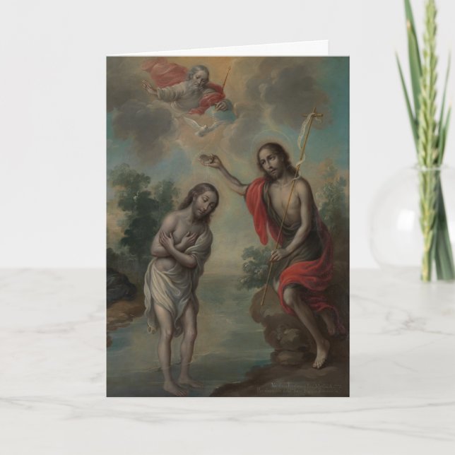 Die Taufe Christi von Nicolás Enríquez Karte (Vorderseite)