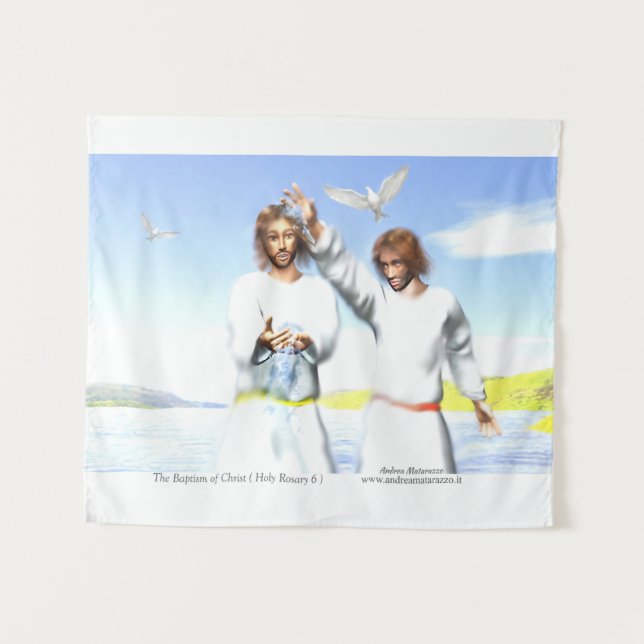Die Taufe Christi Wandteppich (Vorderseite (Horizontal))