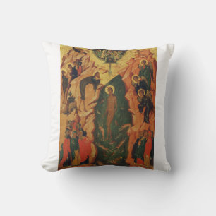 Die Taufe Jesu Christi Byzantinische Ikone Kissen