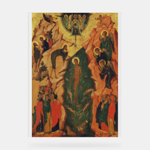 Die Taufe Jesu Christi byzantinisches Ikon Acrylschild