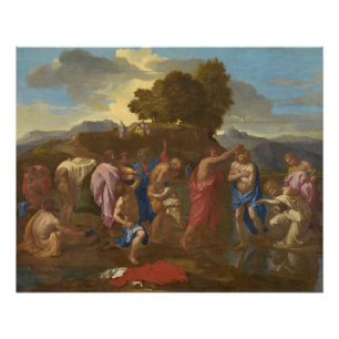 Die Taufe von Christus, 1641-42 Poster
