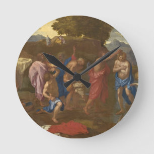 Die Taufe von Christus, 1641-42 Runde Wanduhr
