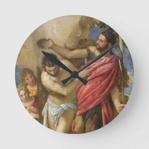 Die Taufe von Christus Runde Wanduhr