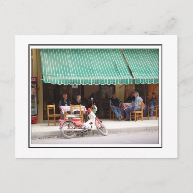 Die Taverne des Dorfes Postkarte (Vorderseite)