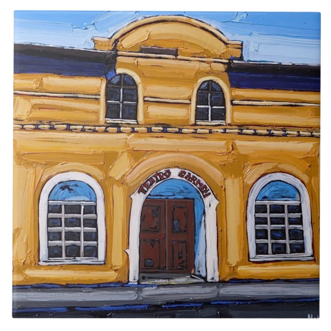 Die "Teatro Carmen" dekorative Fliese (Vorderseite)