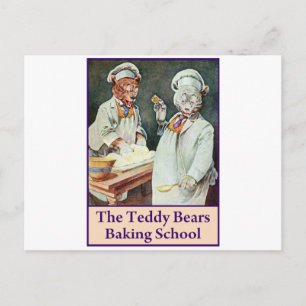 Die Teddybären-Backschule Postkarte