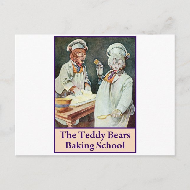 Die Teddybären-Backschule Postkarte (Vorderseite)