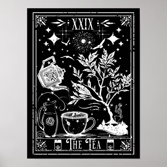 Die Tee-Tarot-Karte Poster (Vorne)