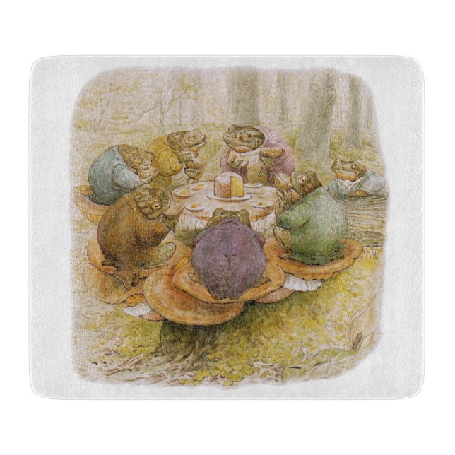 Die Teeparty der Kröten (von Beatrix Potter) Schneidebrett (Vorderseite)