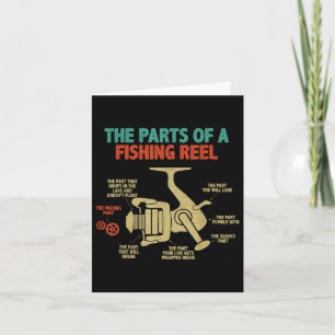 Die Teile einer Angelrolle - Funny Fishing Fisher Karte