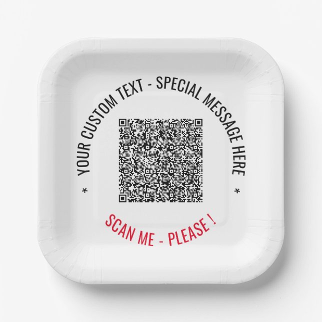Die Teller für das benutzerdefinierte QR-Code wähl (Vorderseite)