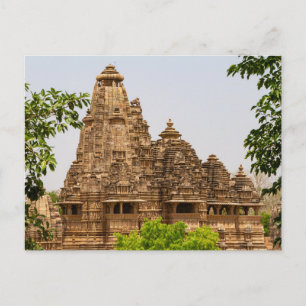 Die Tempel von Khajuraho in Madhya Pradesh Indien Postkarte