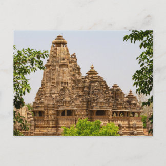 Die Tempel von Khajuraho in Madhya Pradesh Indien Postkarte