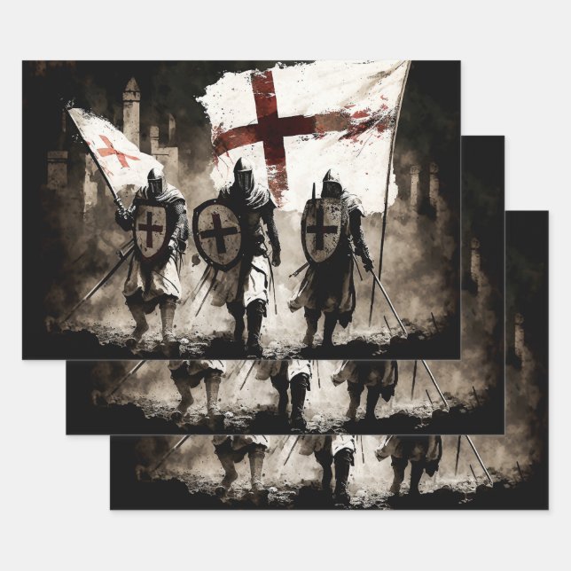 Die Tempelritter betreten die heilige Stadt Geschenkpapier Set (Set)