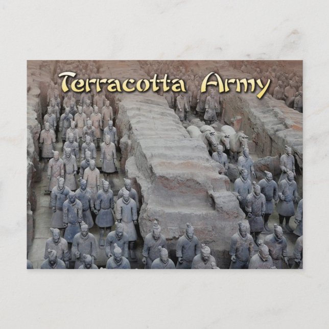 Die Terrakotta-Armee des ersten Kaisers der China Postkarte (Vorderseite)