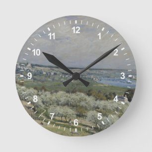 Die Terrasse bei Heilig-Germain, Frühling Runde Wanduhr