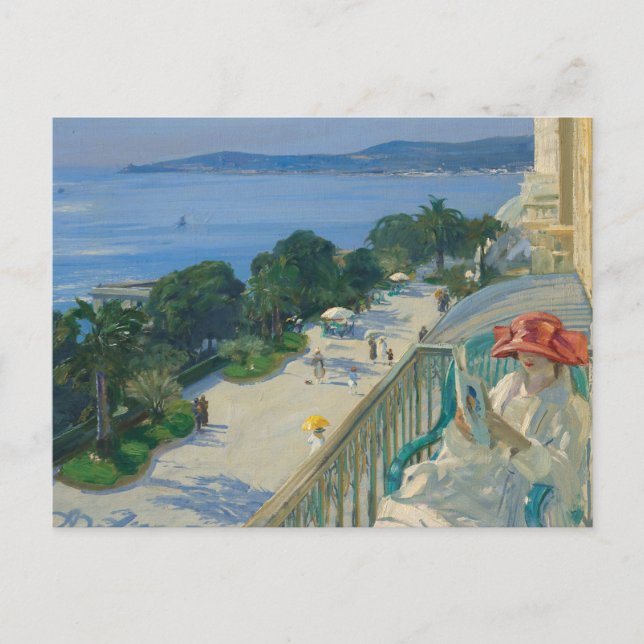 Die Terrasse, Cap d'Ail | Sir John Lavery Postkarte (Vorderseite)