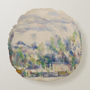 Die Terrasse im Garten in Les Lauves, Cezanne Rundes Kissen