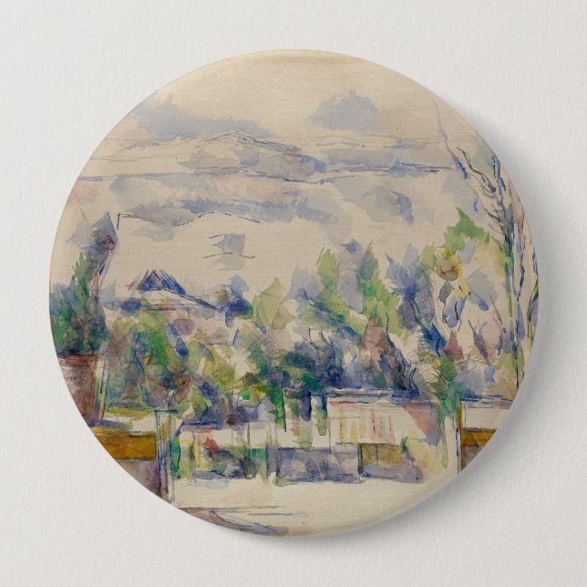 Die Terrasse im Garten von Les Lauves, Cezanne Button (Vorderseite)