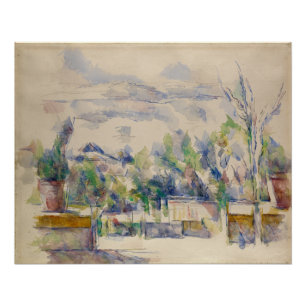 Die Terrasse im Garten von Les Lauves, Cezanne Poster