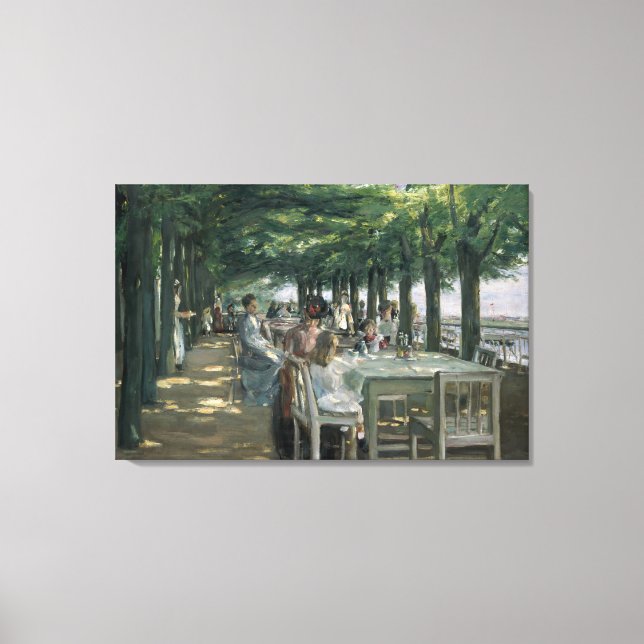 Die Terrasse im Restaurant Leinwanddruck (Vorderseite)