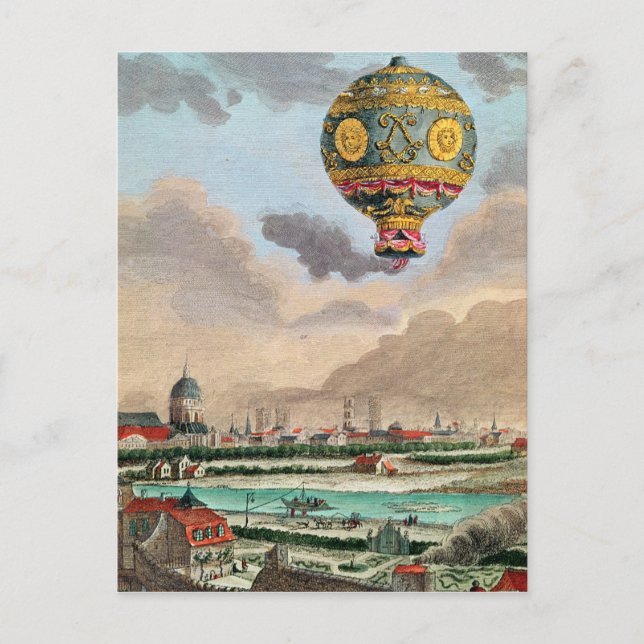 Die Terrasse von Monsieur Franklin am Passy Postkarte (Vorderseite)