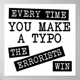 Die Terroristen gewinnen ein lustiges Poster