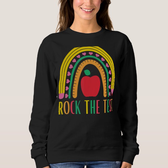 Die Testtests auf Lehrertestlehrerteache abbrechen Sweatshirt (Vorderseite)