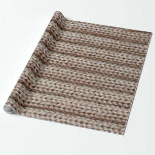 die Textur der schlichten Strickstoffe , braun Geschenkpapier