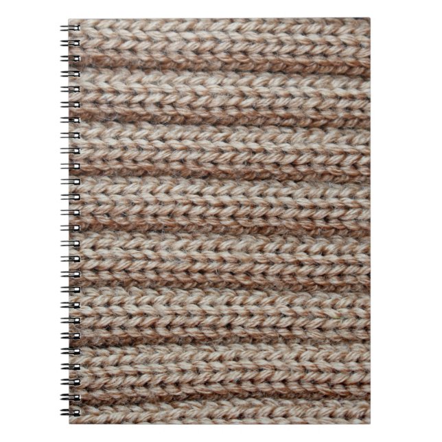 die Textur der schlichten Strickstoffe , braun Notizblock (Vorderseite)