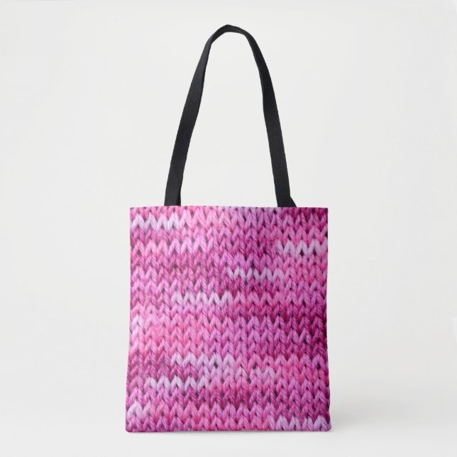 die Textur des Strickstoffes mit gestreiftem Unter Tasche (Vorderseite)