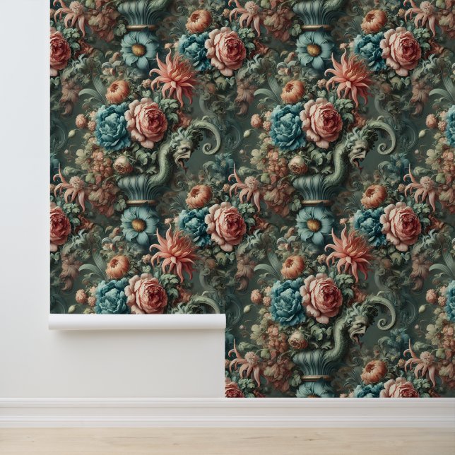 Die Theatrie von Thirst - Gotisches Blumendesign Tapete (Anwendung)