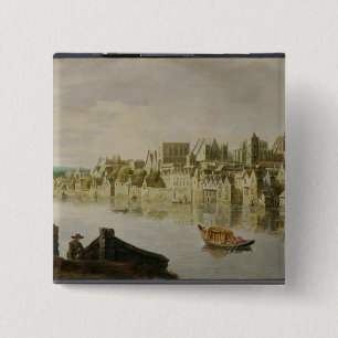 Die Themse an Westminster-Treppe, c.1630 (Öl auf p Button