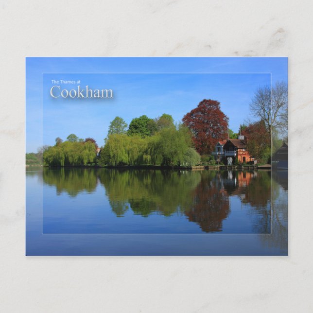Die Themse auf der Postkarte von Cookham (Vorderseite)