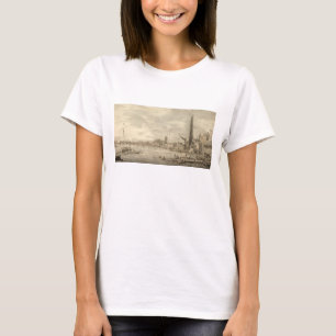 Die Themse, die in Richtung Westminsters von nahem T-Shirt