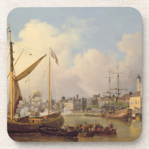Die Themse und der Tower von London Angenommen auf Getränkeuntersetzer